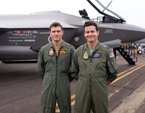 Australia's first two F35 pilots: SQN LDR Andrew 'Jacko' Jackson & SQN LDR David 'Belly' Bell