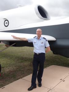 GPCAPT Guy Adams in front of the Triton mockup